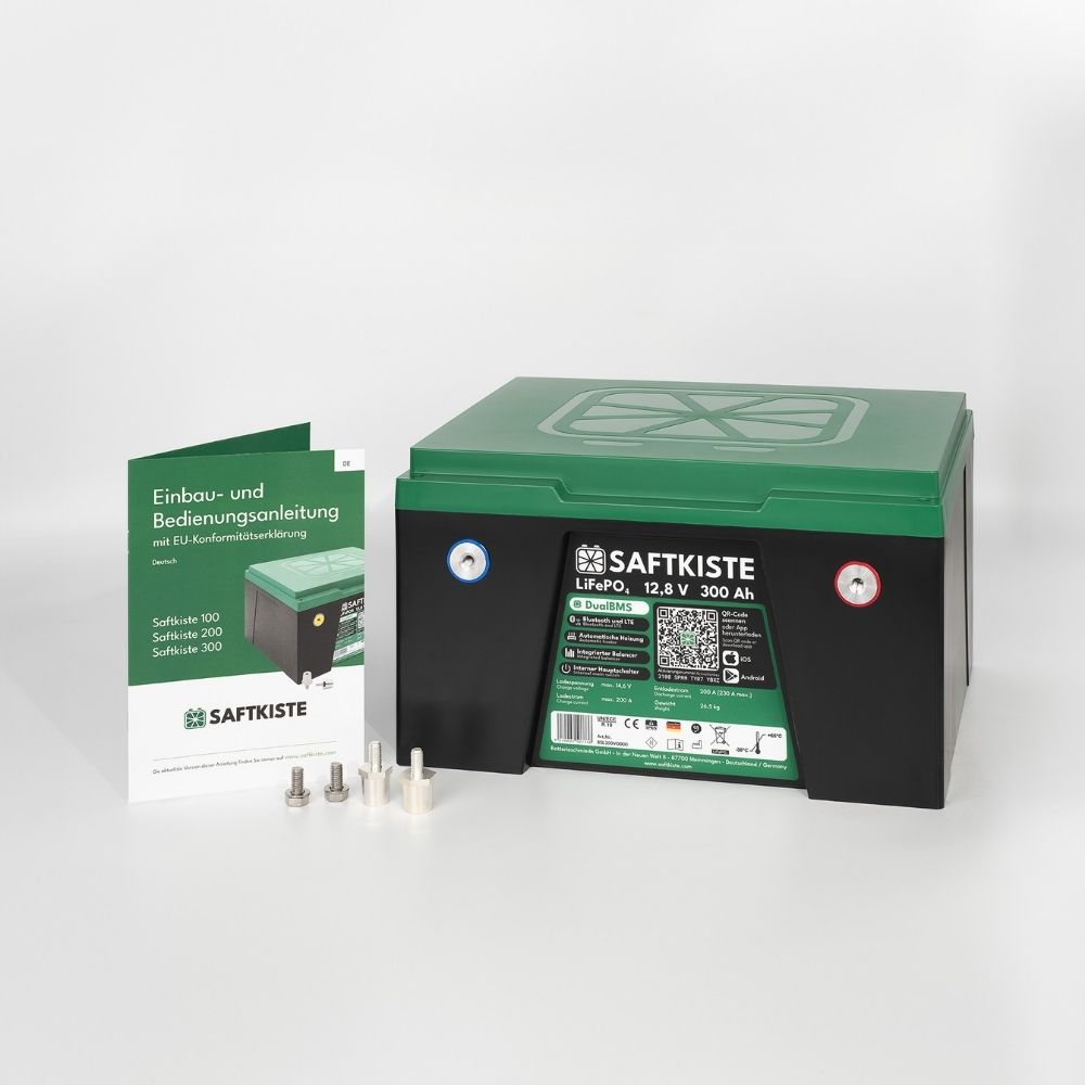 Abbildung 1 der Saftkiste 300 Batteriepole vorn